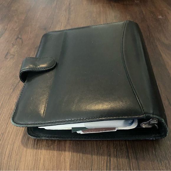 Vintage Franklin Covey Planner Full Grain Nappa Leather Brown